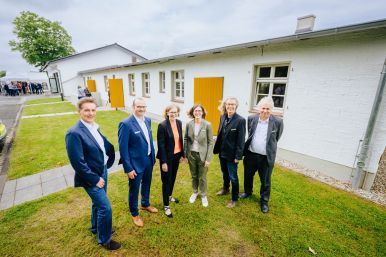 Eröffnung GeDenkOrt | Das Projektteam (v.l.): Reinhard Fromme, Dr. Erik Beck, Kirsten John-Stucke, Dr. Kerstin Schulte, Jörg Piron, Markus Moors